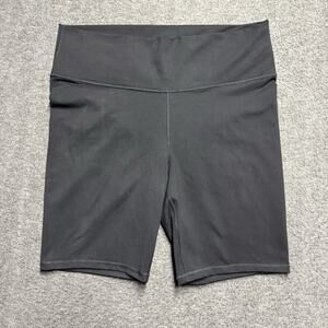 Fabletics PowerHold High Waisted Shorts Womens 1X Plus Black Athletic 9” Inseam